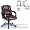 Кресло руководителя BRABIX Eldorado EX-504, крестовина пластик, экокожа коричневая, BRABIX-NOV
