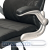 Кресло руководителя BRABIX Fregat EX-510, крестовина пластик, рециклированная кожа черная, BRABIX-NOV