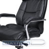 Кресло руководителя BRABIX Phaeton EX-502, натуральная кожа, хром, черное, BRABIX-NOV