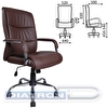 Кресло руководителя BRABIX Space EX-508, крестовина металл хром, экокожа коричневая, BRABIX-NOV