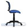 Кресло офисное БЮРОКРАТ CH-296, крестовина пластик, без подлокотников, спинка сетка синяя, сиденье ткань темно-синяя (15-10)