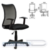 Кресло офисное BRABIX Spring MG-307, крестовина пластик, Т-образные подлокотники, спинка сетка черная, сиденье ткань черная