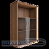 Шкаф полузакрытый со стеклом RIVA 770х365х1200мм, Орех Гварнери