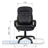 Кресло руководителя CHAIRMAN 795 LT, крестовина пластик черный, подлокотники пластик с накладками из экокожи, экокожа черная