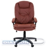 Кресло руководителя CHAIRMAN 668 LT, крестовина пластик, экокожа премиум коричневая