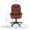 Кресло руководителя CHAIRMAN 668 LT, крестовина пластик, экокожа премиум коричневая