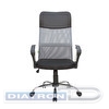 Кресло офисное RIVA Chair 8074, крестовина метал, спинка акриловая сетка серая, сиденье ткань черная