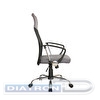 Кресло офисное RIVA Chair 8074, крестовина метал, спинка акриловая сетка черная, сиденье ткань серая