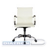 Кресло руководителя RIVA Chair 6002-2, крестовина металл, низкая спинка, экокожа бежевая