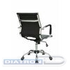 Кресло руководителя RIVA Chair 6002-2, крестовина металл, низкая спинка, экокожа черная