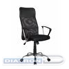 Кресло офисное RIVA Chair 8074, крестовина метал, спинка акриловая сетка черная, сиденье ткань черная