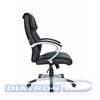 Кресло руководителя RIVA Chair Стелс 9112, крестовина пластик, экокожа черная