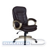 Кресло руководителя RIVA Chair 9110, крестовина пластик, экокожа коричневая