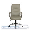 Кресло руководителя RIVA Chair 9131, крестовина металл, экокожа серо-бежевая