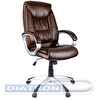 Кресло руководителя Helmi HL-E06 Balance, механизм качания, экокожа коричневая