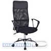 Кресло руководителя Helmi HL-E16 Content, хром, ткань/сетка/экокожа черная