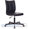 Кресло офисное БЮРОКРАТ CH-330M, крестовина металл, без подлокотников, иск.кожа черная (BLACK)