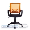 Кресло офисное БЮРОКРАТ CH-695N, крестовина пластик, спинка сетка оранжевая, сиденье ткань черная (TW-38-3/TW-11)