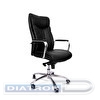 Кресло руководителя RT-346, крестовина хром, мультиблок, максимальная нагрузка 120кг, экокожа черная