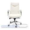 Кресло руководителя RT-346, крестовина хром, мультиблок, максимальная нагрузка 120кг, экокожа белая