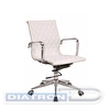 Кресло руководителя RT-04Q-1, крестовина хром, Knee-tilt, максимальная нагрузка 150кг, декоративная строчка, экокожа белая