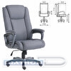 Кресло руководителя BRABIX Premium Solid HD-005, нагрузка до 180 кг, ткань, серое