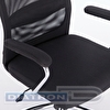 Кресло руководителя BRABIX Flight EX-540, хром, ткань, сетка, черное, BRABIX-NOV