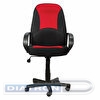 Кресло руководителя BRABIX City EX-512, ткань черная/красная