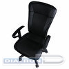 Кресло офисное BRABIX Optima MG-370, с подлокотниками, экокожа/ткань, черное, BRABIX-NOV