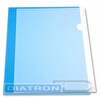 Папка-уголок  А4, пластик, 0.18мм, прозрачная синяя