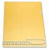 Папка-уголок  А4, пластик, 0.18мм, прозрачная желтая