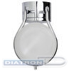 Диспенсер для жидкого мыла LAIMA  0.3л, наливной, нержавеющая сталь/стекло, крепление к стене, белый/прозрачный матовый